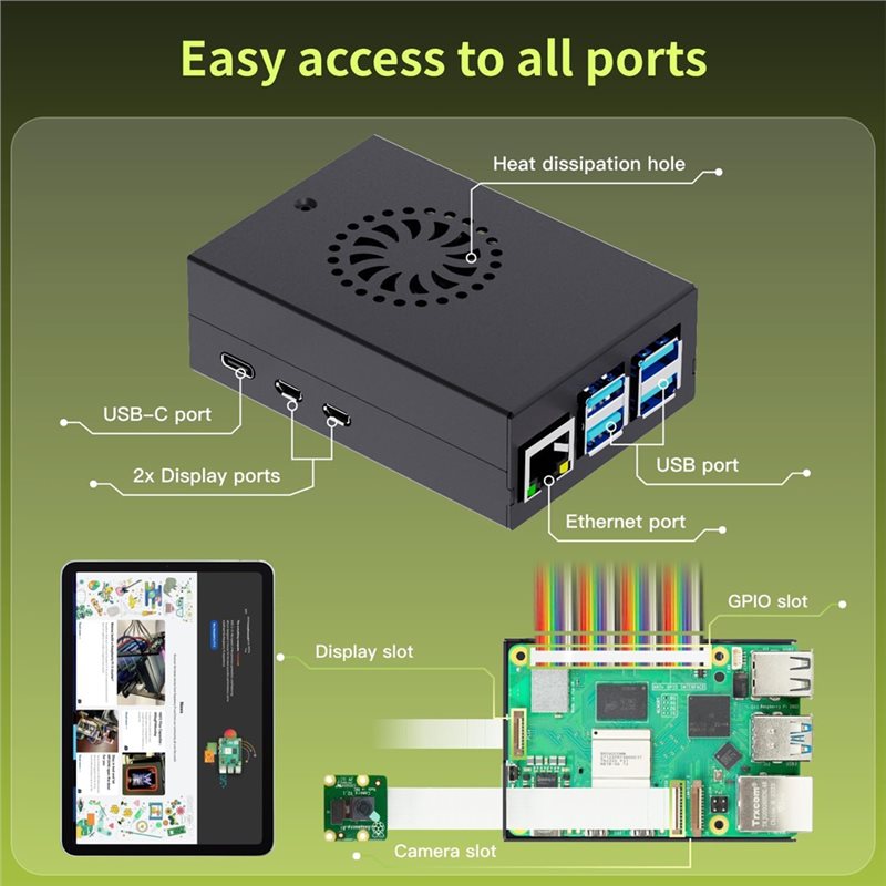 AS95-Untuk Irasptek Starter Ki - Raspberry Pi 5 8Gb Board ulasan dan harga
