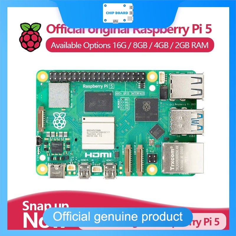 Komputer Papan Tunggal Resmi R - Raspberry Pi 5 8Gb Board ulasan dan harga