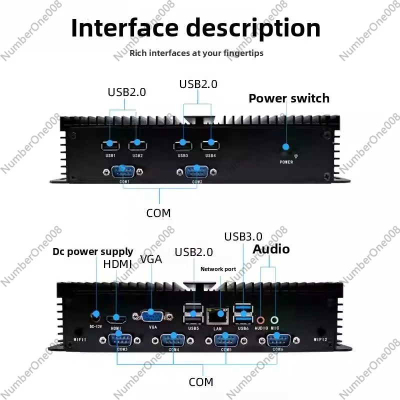 PC Industri Mini Dual LAN Dual - Fanless Industrial Pc Rs485 Core I7 ulasan dan harga