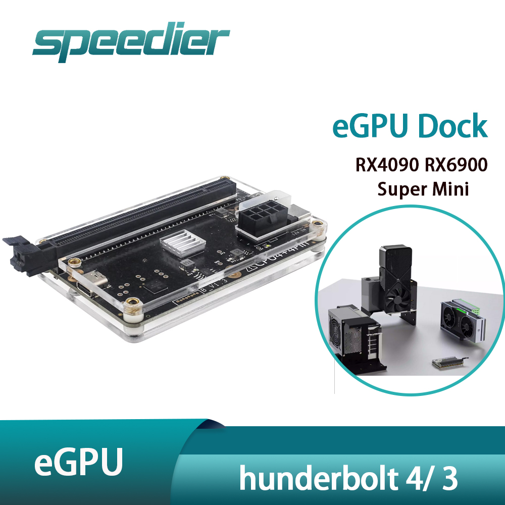 Dock eGPU Thunderbolt 4 3, Doc - Thunderbolt 4 Egpu Dock Mini Pc ulasan dan harga