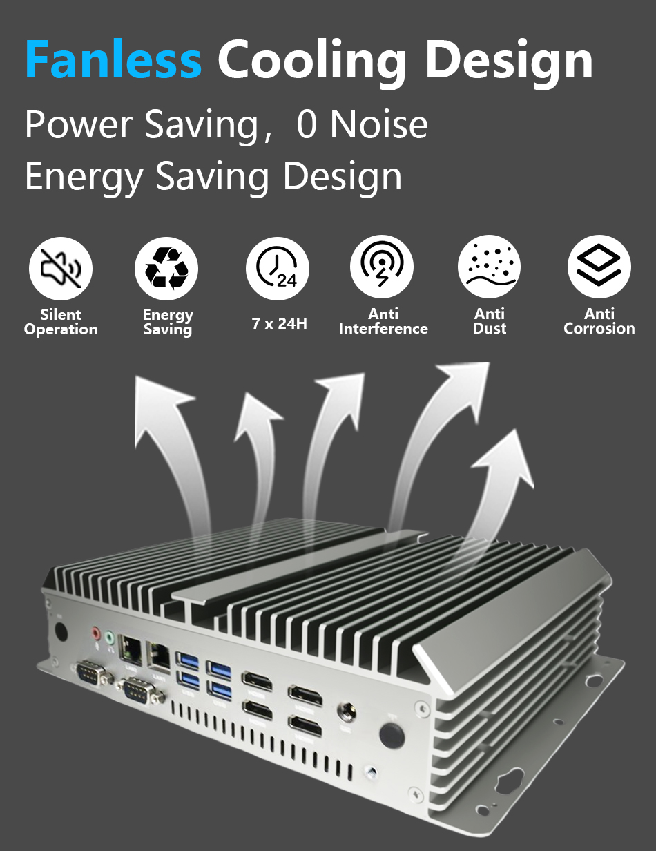 Mini PC Industri Tanpa Kipas 6 - Fanless Industrial Pc Rs485 Core I7 ulasan dan harga