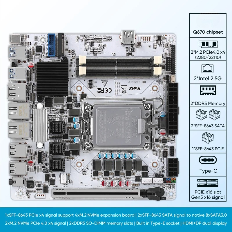 Motherboard Nas Generasi 12/13 - Lga1700 Itx Motherboard Ddr5 ulasan dan harga