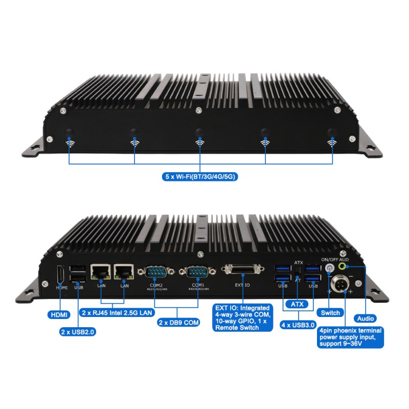 Komputer Industri Tanpa Kipas  - Fanless Industrial Pc Rs485 Core I7 ulasan dan harga