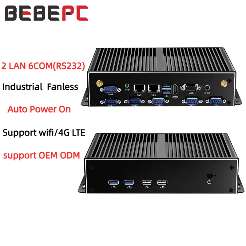 PC Industri Mini tanpa kipas D - Fanless Industrial Pc Rs485 Core I7 ulasan dan harga